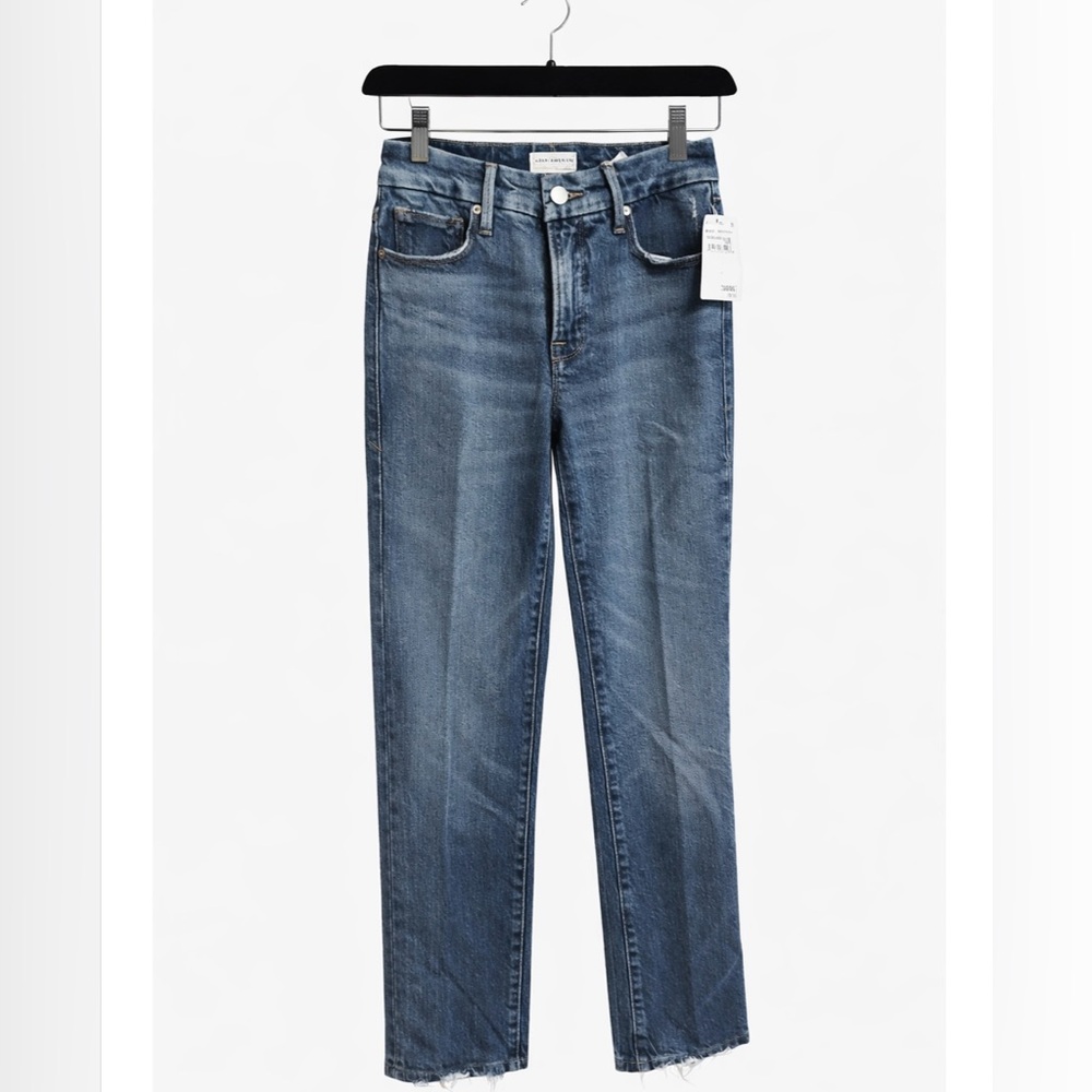 Good American Women's Straight Jeans in Blue 00/24